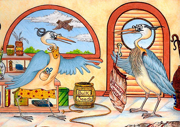 Herons, ©2010 Judy Swallow